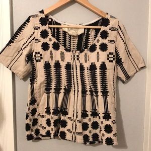 Ace & Jig Tribal Pattern Linen Top